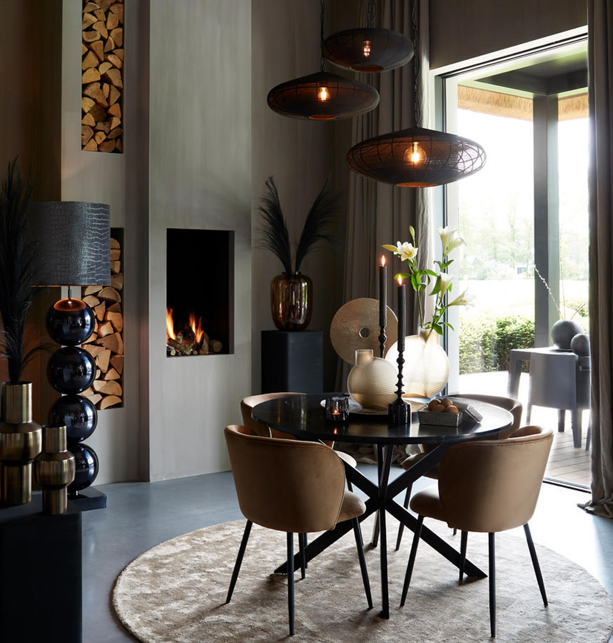 HÄNGELAMPE - Schwarz - 60/60/23 cm - Schwarz, Metall (60/60/23cm) - Light & Living