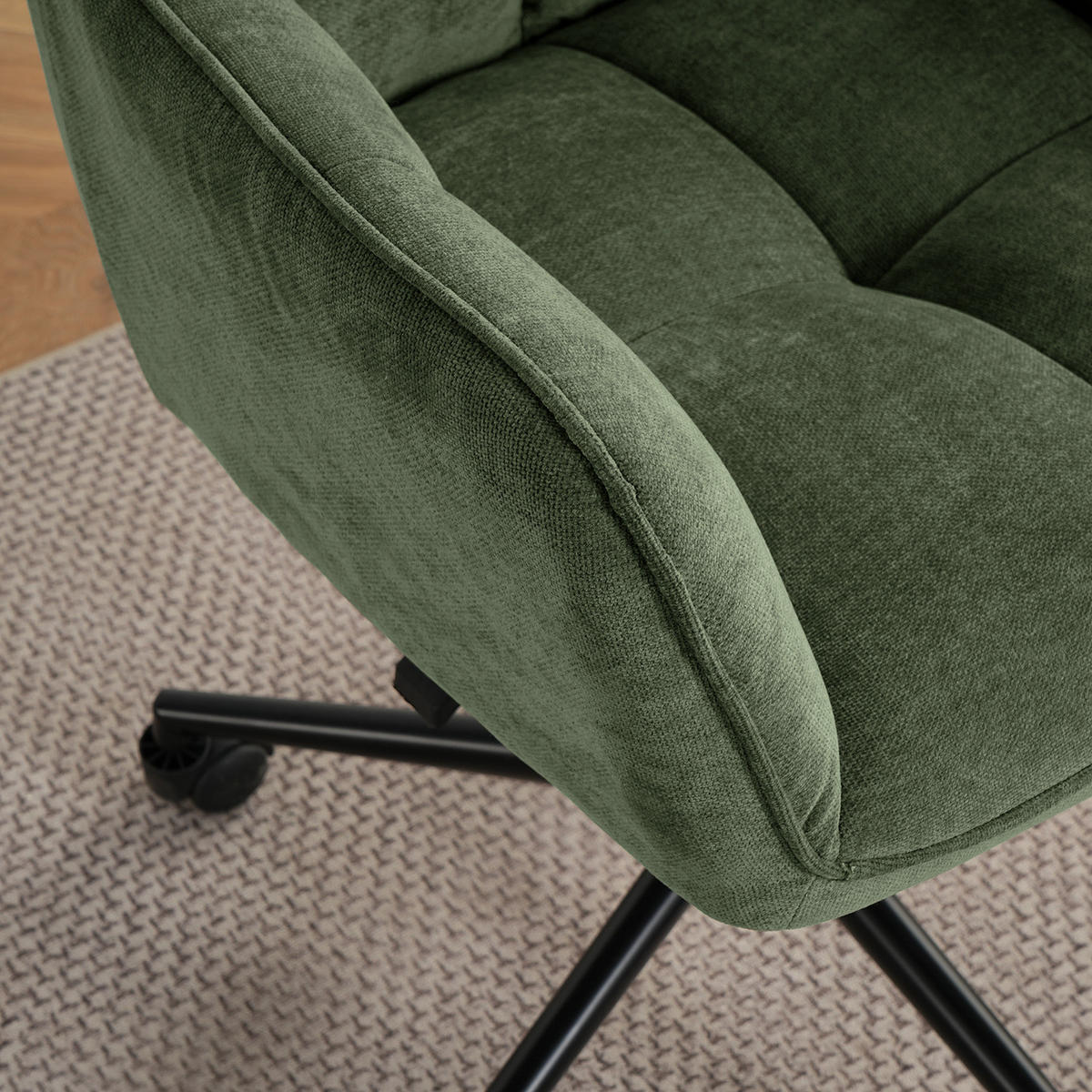 BÜROSTUHL - Grün, Textil/Metall (59/81/62cm) - home24