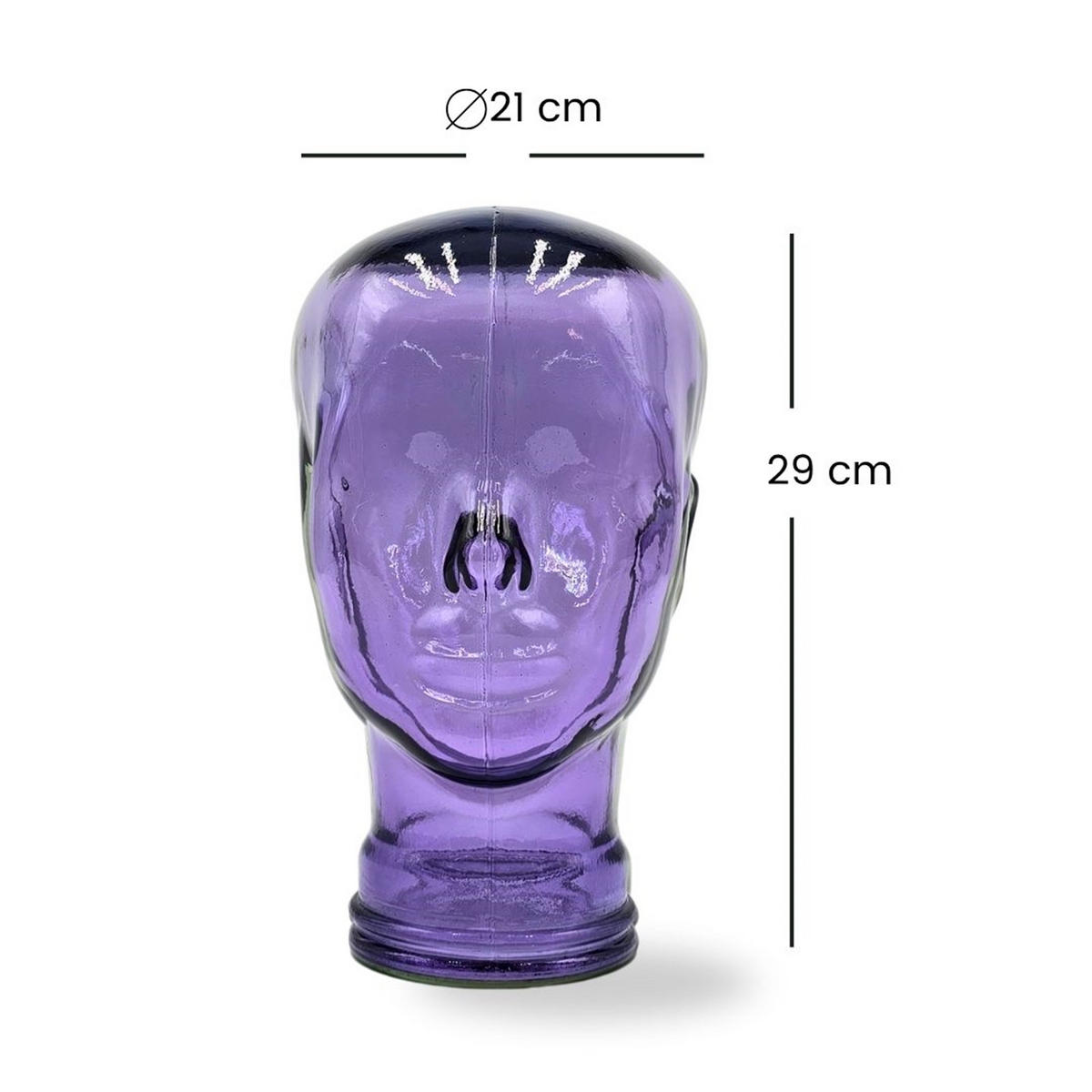 KOPFHÖRERSTÄNDER MICK Glas T05 violett - Violett, Glas (21/29/21cm) - DESIGN DELIGHTS