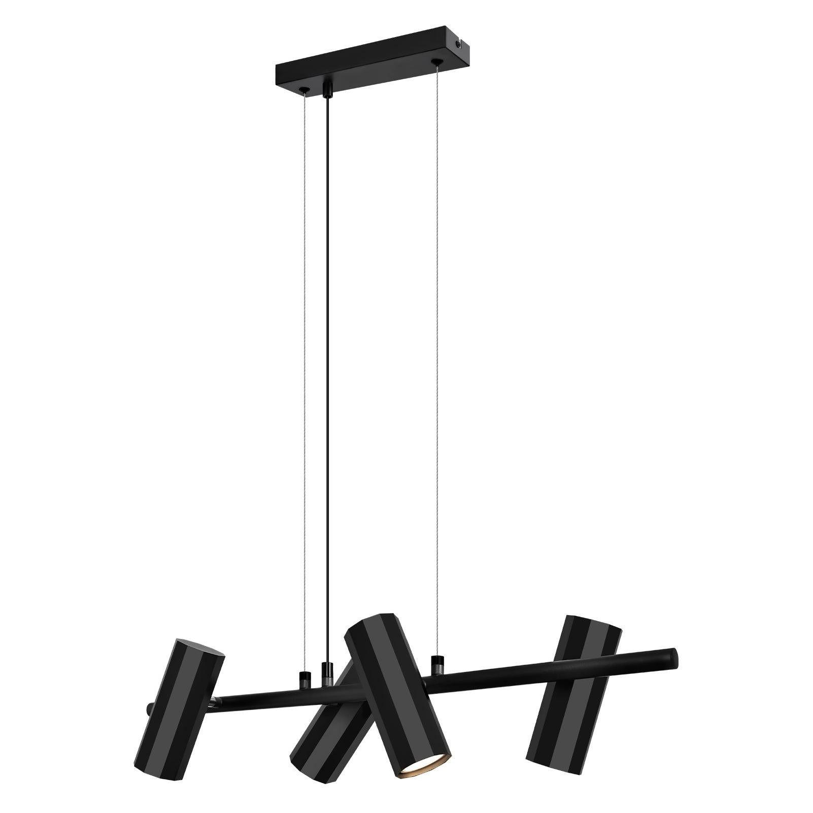 PENDELLEUCHTE Evangeline 65/15/15 cm - Schwarz, Metall (65/15/15cm) - ZMH