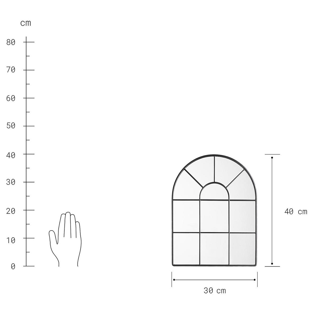 FENSTERSPIEGEL Finestra - Schwarz, Glas (30/40/2cm) - Butlers