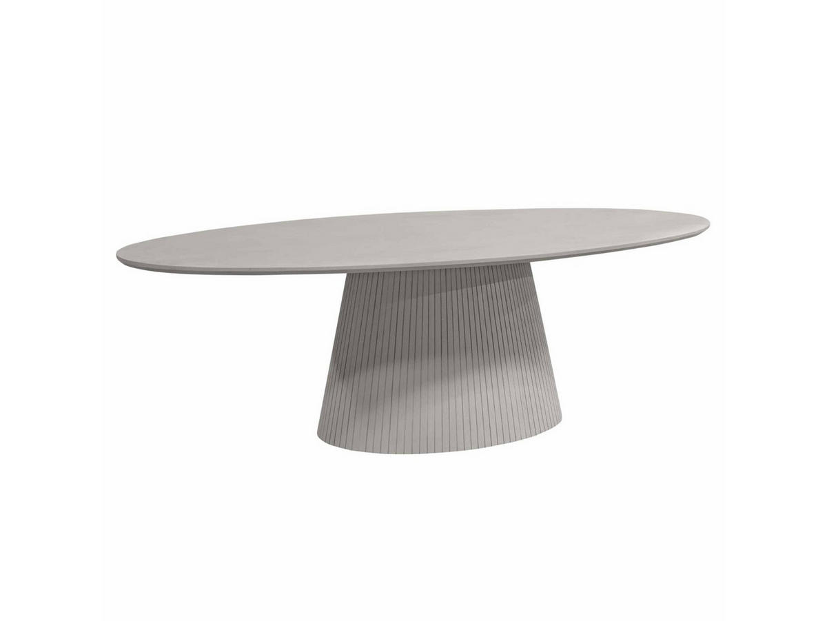 ESSTISCH Helena Oval 210 cm X 110 cm Taupe - Taupe, Holz (110/210/76cm) - Villa Möbel