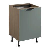 UNTERSCHRANK D60 P/L – Sorento Grün – Grün / Eiche - Eichefarben/Grün, Holzwerkstoff (60/87/52cm) - ROYAL24_MARKT