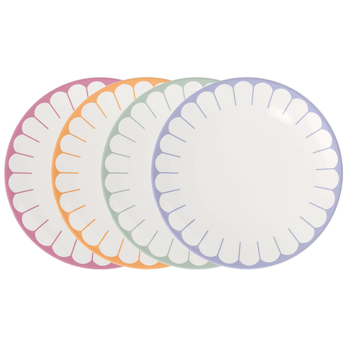 SPEISETELLER-SET Fleur Couleur bunt ø 26,6 cm 4er Set - Multicolor, Keramik (26.6cm) - Villeroy & Boch