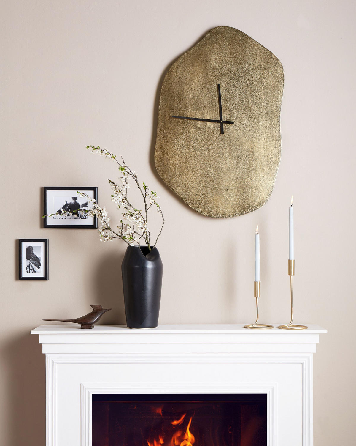 WANDUHR Aluminium messing Ganges - Messingfarben, Metall (50/78/3cm) - Beliani