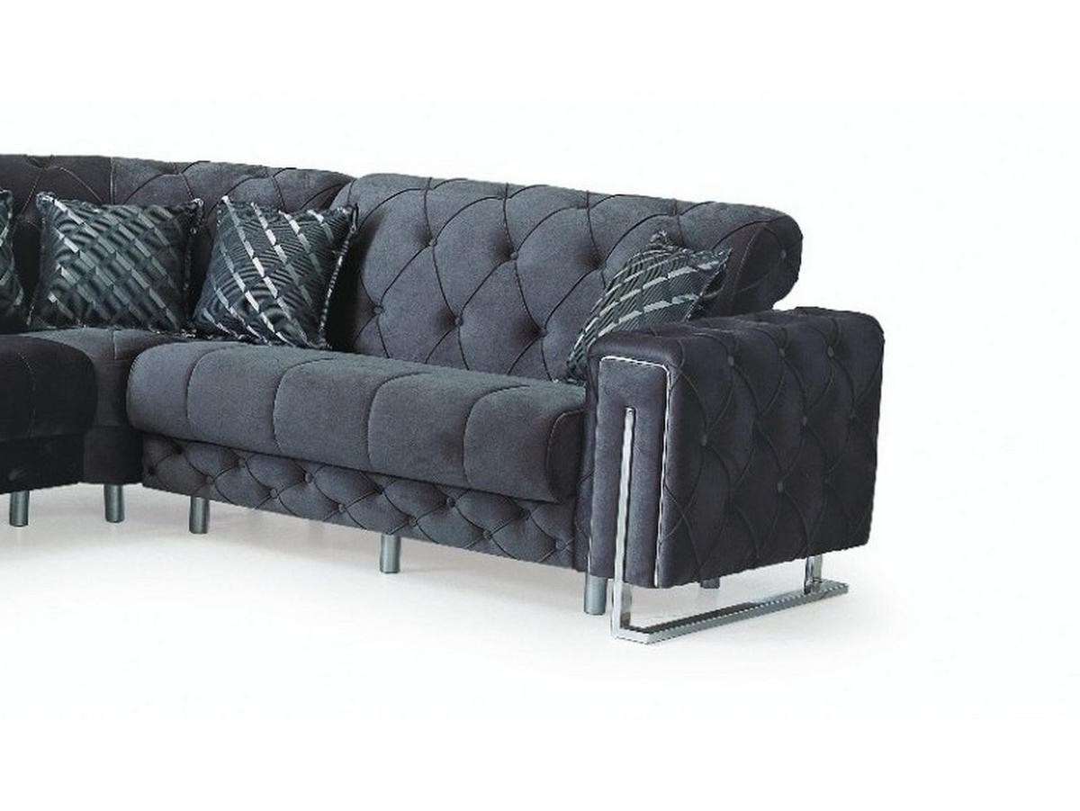 ECKSCHLAFSOFA Shimla Anthrazit - Langer Schenkel Links - Anthrazit, Holzwerkstoff/Kunststoff (310/245cm)