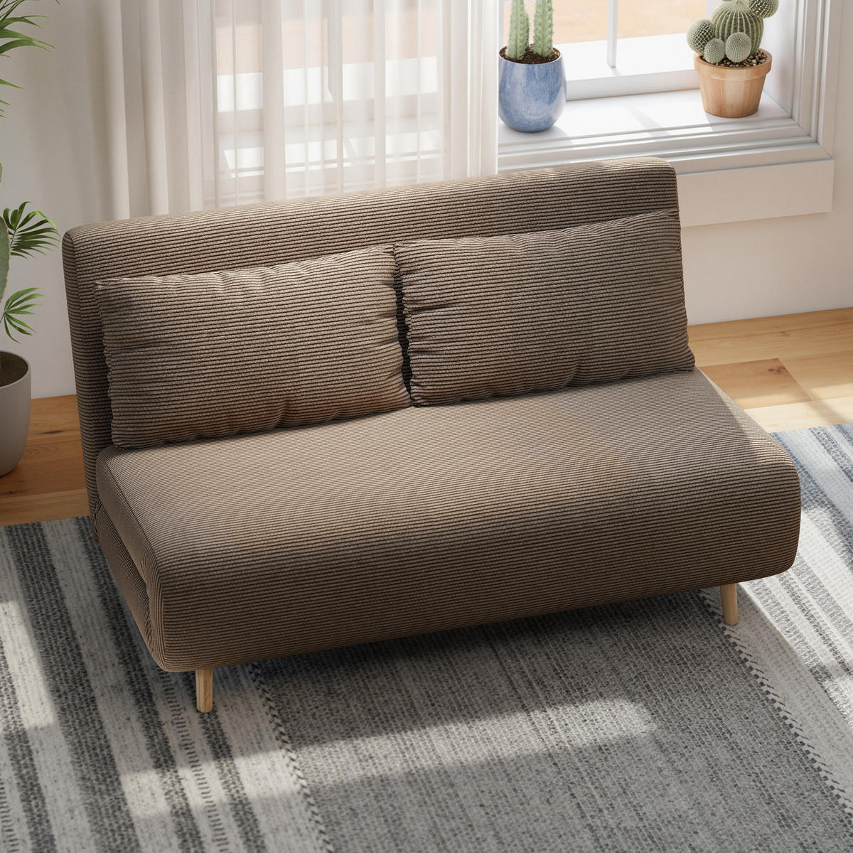 2-SITZER Sofa Braun 141.0/90.0/81.0 cm - Braun, Textil (90/81/141cm)