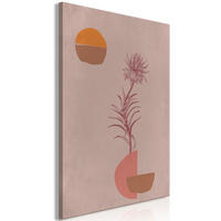 KUNSTDRUCK Rosa 80/120 cm - Pink/Braun, Textil (80/120cm) - KUNSTLOFT