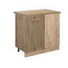 ECKUNTERSCHRANK R-Line Artisan-Eiche 86 cm, AP Eiche - Eiche Wotan/Eiche Artisan, Holzwerkstoff (86/81.6/60cm) - Vicco
