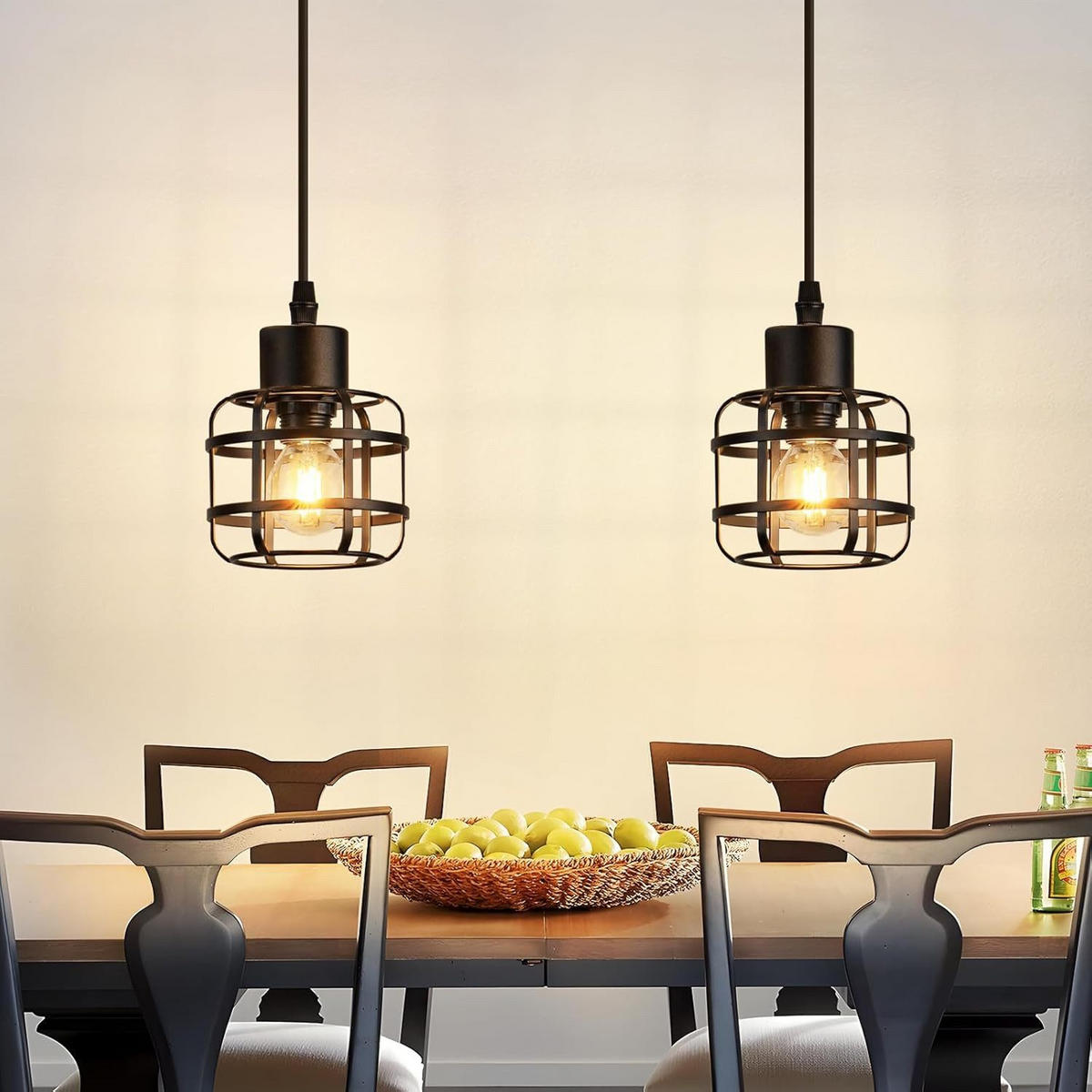 PENDELLEUCHTE ATTENDORN Ⅲ 10/10/140 cm - Schwarz, Metall (10/10/140cm) - Nettlife