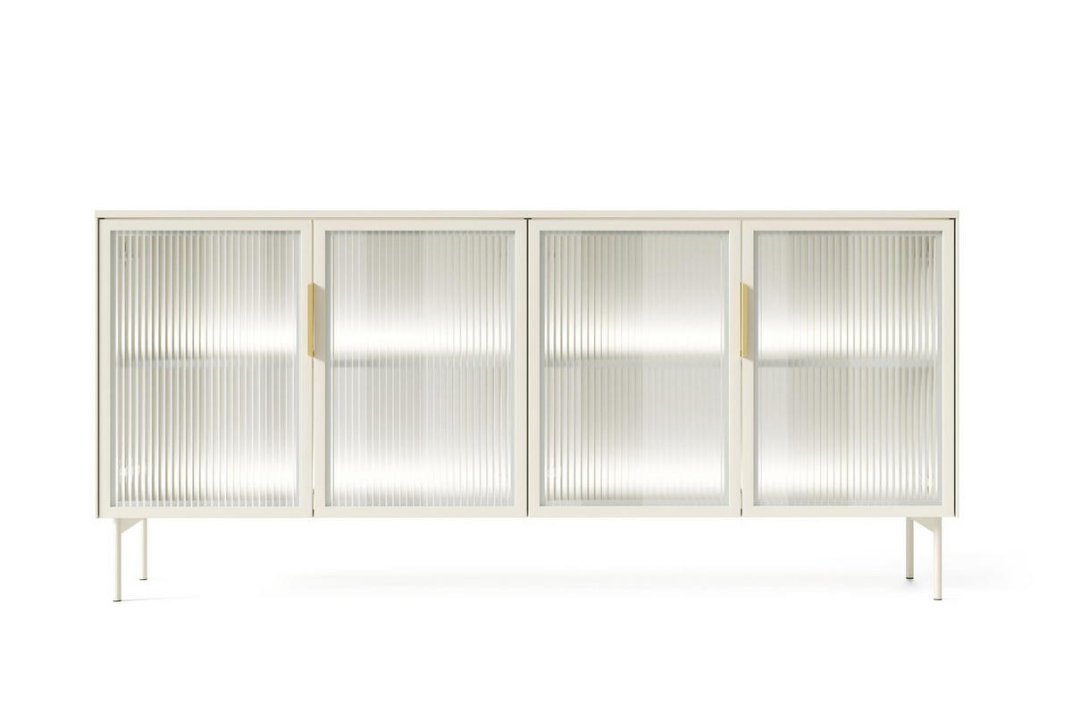 SIDEBOARD Ilumi Kaschmir, Viertürig mit LED - Kaschmir, Holzwerkstoff (181/83/39cm) - Bettso