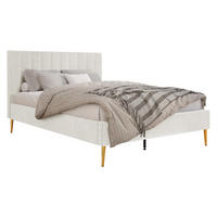 POLSTERBETT Flavia New - Beige/Goldfarben, Holzwerkstoff/Textil (160/200cm) - MIRJAN24