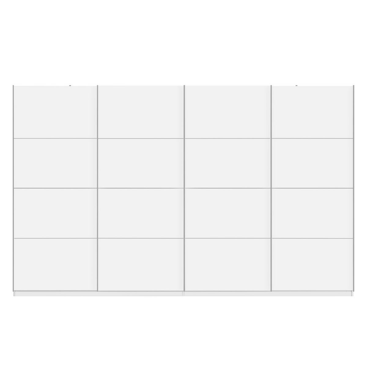 SCHWEBETÜRENSCHRANK - Weiß, Holzwerkstoff (360/222/68cm) - home24