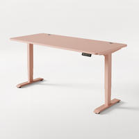 SCHREIBTISCH Elektrisch Höhenverstellbarer HomePro 180x80cm Rosa/Rosa mit Memory-Funktion, Anti-Kollisions Technologie - Pink, Holzwerkstoff (80/180/62cm) - Desktronic