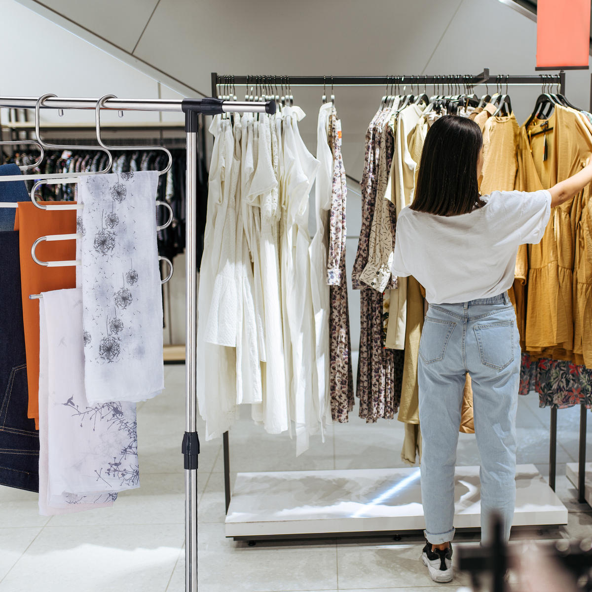 4XVEČNAMENSKI hlačnik - večbarvno, kovina/umetna masa (32.5/38/1cm) - Relaxdays