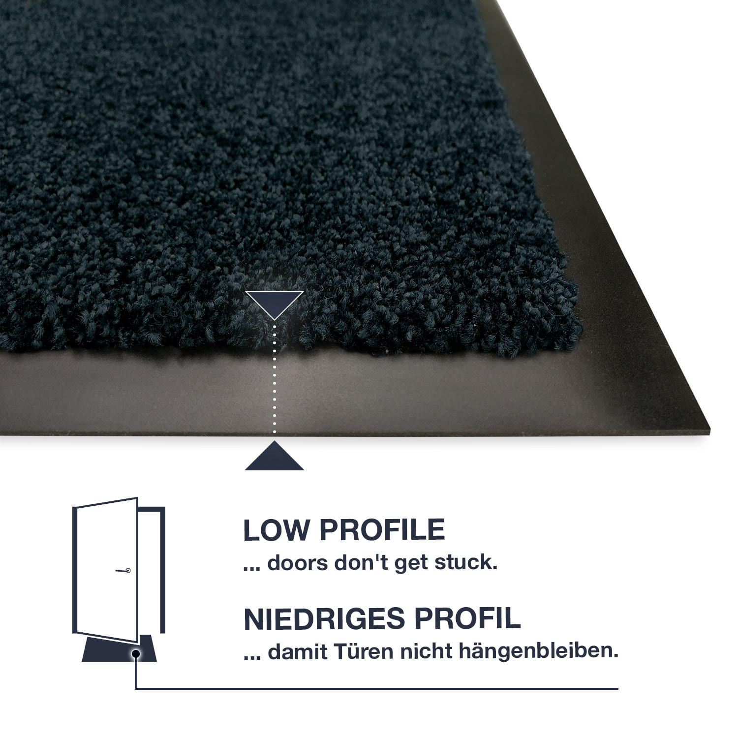 FUSSMATTEN FÜR INNEN & AUßEN TÜRMATTE - Schwarz, Textil (40/60cm) - WohnDirect