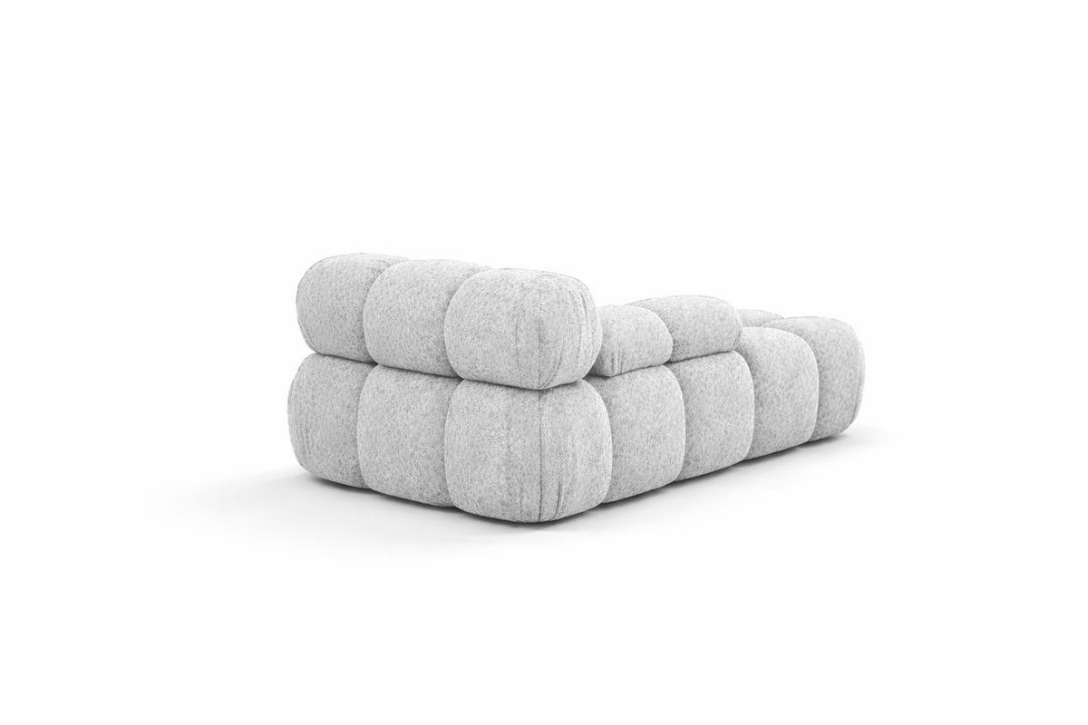 CHAISELONGUE Modular, Bouclé-Stoff Abriamo, Hellgrau, Rechts, Selia - Hellgrau, Holz (95/70/160cm) - Kaiser Möbel