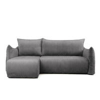 ECKSOFA Mailand Xs Mit Schlaffunktion - Dunkelgrau, Holzwerkstoff/Textil (154/226cm) - Fun Möbel