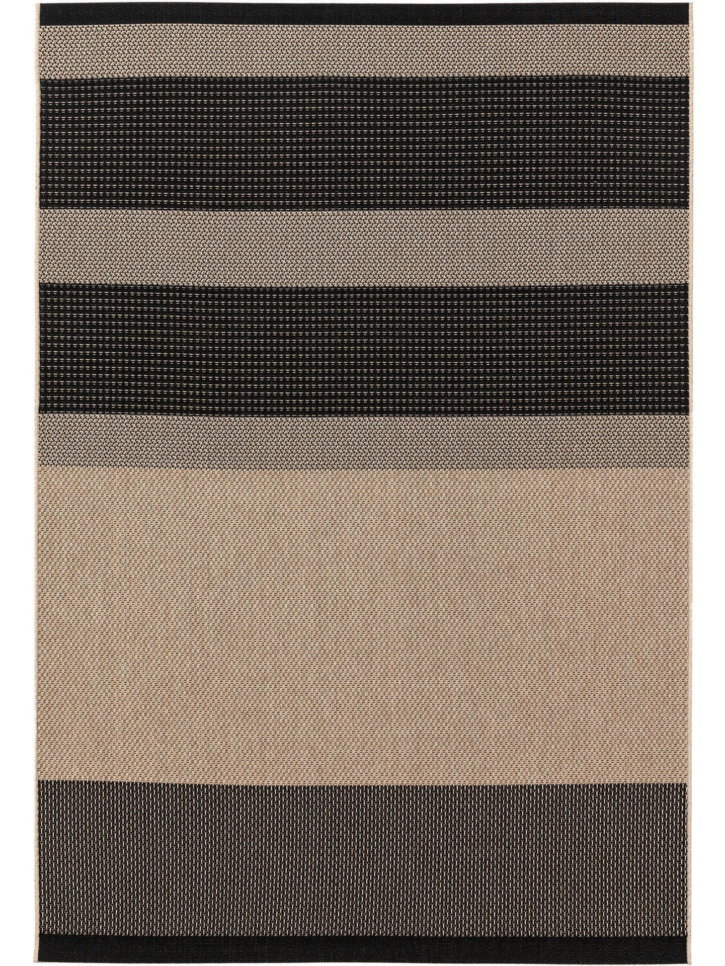 TEPPICH In- & Outdoo - Beige/Schwarz, Kunststoff (80/1cm) - KUNSTLOFT