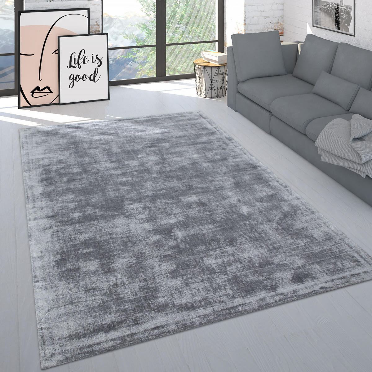 HOCHFLORTEPPICH 80/150 cm Nagpur 260 - Grau, Textil (80/150cm) - Paco Home