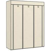 PLATNENI ormar 125/43/162,5 cm krem bijeli od tkanine s 2 šipke i 8 polica - krem, tekstil (43/162.5/125cm) - OKWISH