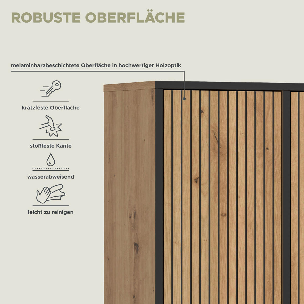 HOCHSCHRANK breit BAGNO (B/H/T: ca. 59/159/32 cm) in Artisan Oak Nachbildung/Artisan Oak Nachbildung - Eiche Artisan, Holzwerkstoff (59/159/32cm)