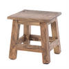 FUSSHOCKER PALO Mahagoni Recyclingholz 01 natur-vintage - Naturfarben, Holz (26/27/26cm) - DESIGN DELIGHTS