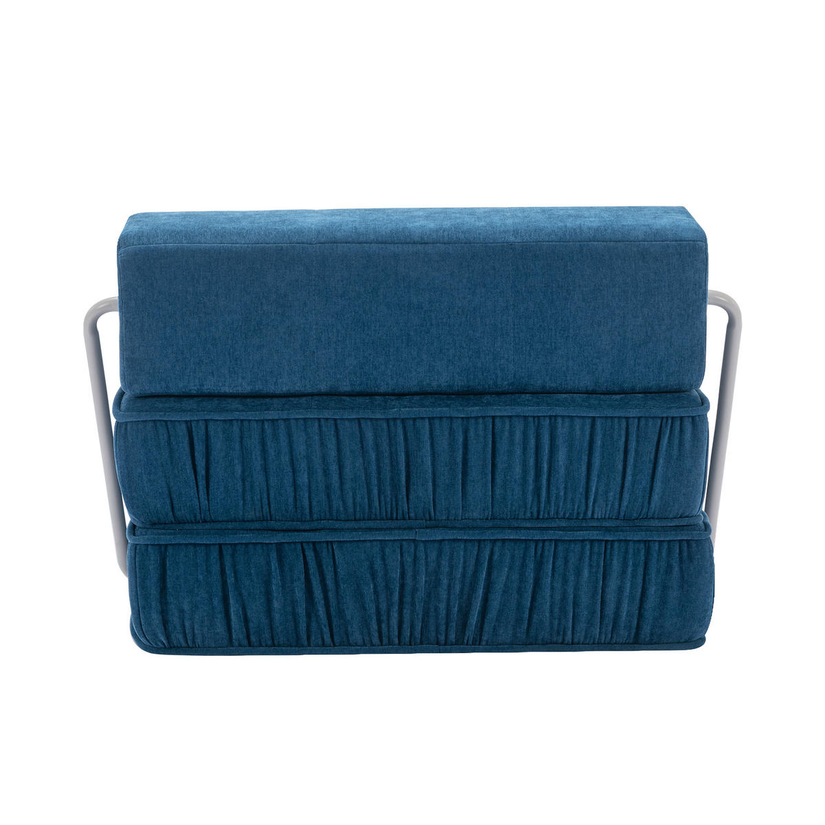 SCHLAFSESSEL DE-34989 2-in-1 mit Bettfunktion Blau - Blau, Metall (92/64/92cm) - ComfortXL