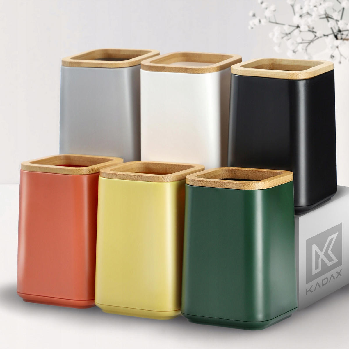 BADEZIMMERBECHER aus Bambus rosa - Rosa, Kunststoff (8/11cm) - KADAX