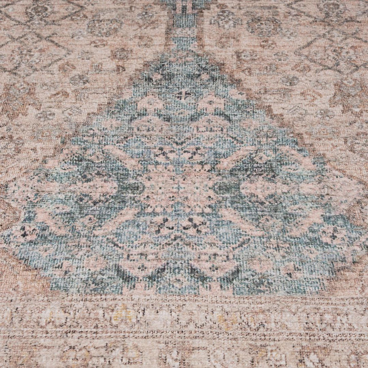 VINTAGE-TEPPICH Ishani Genevieve Beige - Beige, Textil (191/279cm) - Kukoon Rugs