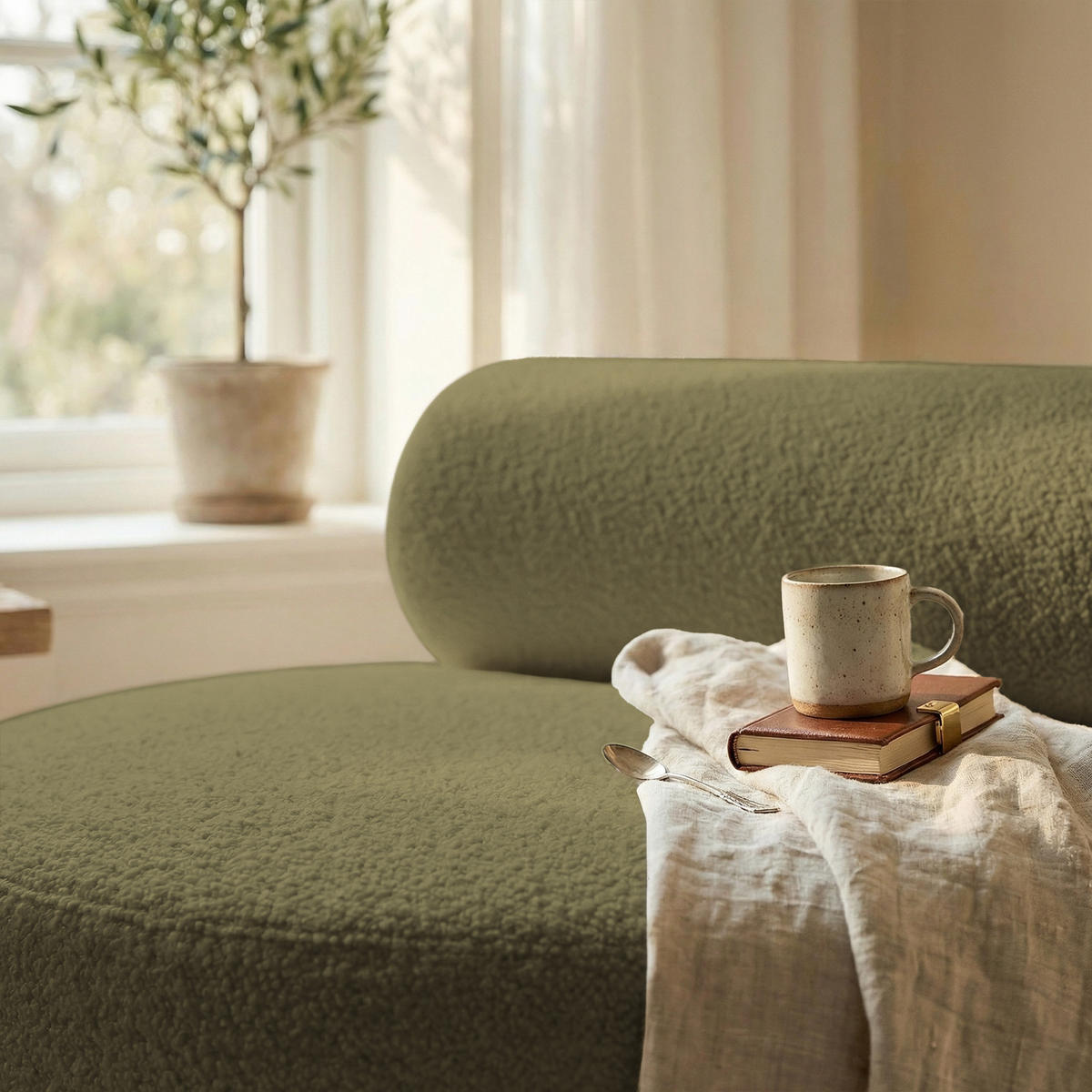 SESSEL CHERRY 90/78 cm, in Grün - Grün, Textil (90/78/90cm) - Idohome