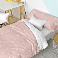BETTBEZUG set 2 teiliges Little star Rosa 135/140x200 cm (Standardgrösse) - Pink, Textil (140/200cm) - Happy Friday