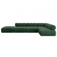 ECKSOFA modulares Sofa Favio-L2 - 380x190x70 cm Grün Cord - Grün, Holzwerkstoff/Textil (380/190cm) - ALTDECOR