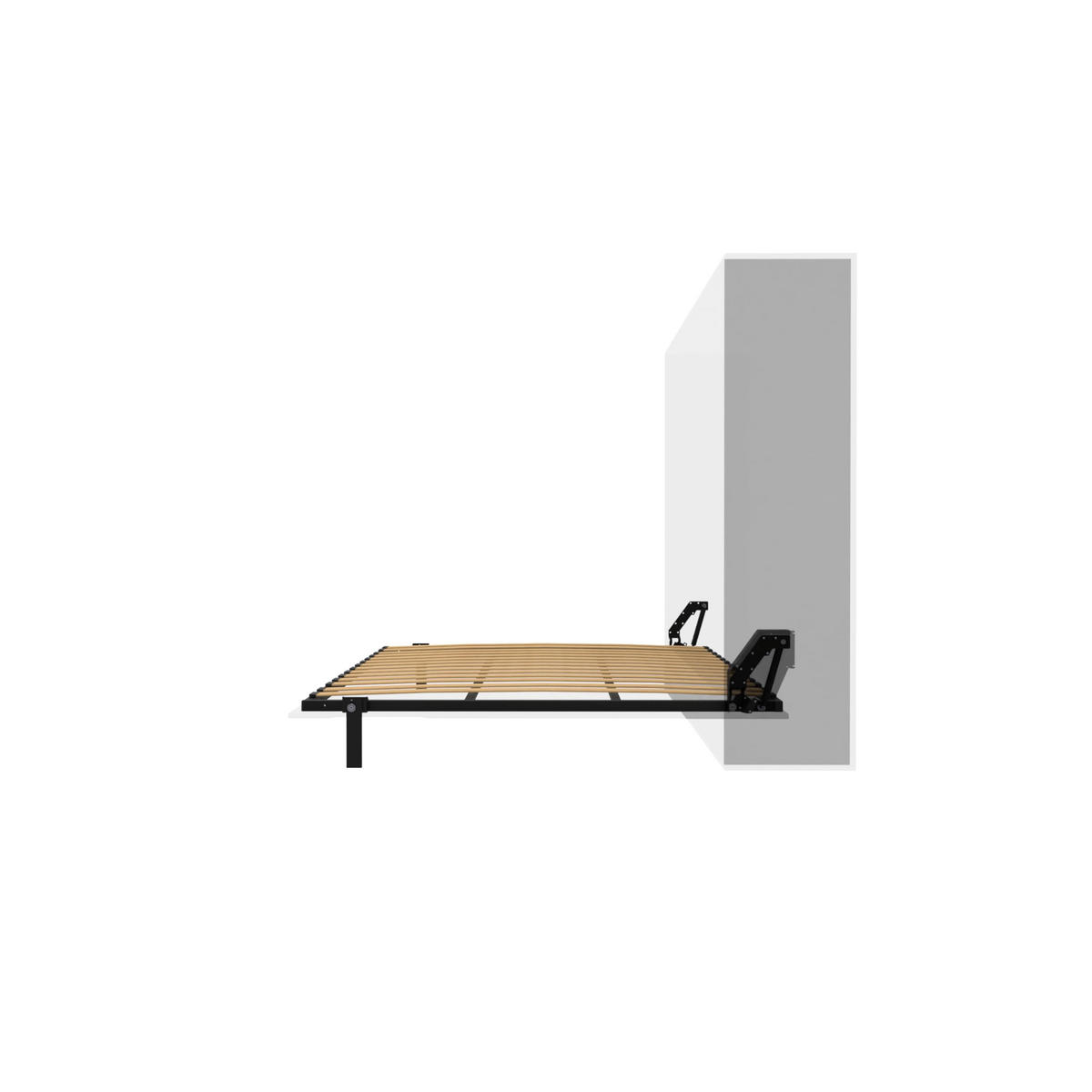 SCHRANKBETT Morphy Einbaubares 200x180 Horizontal - Weiß, Holz/Metall (200/180cm) - WallBedKing