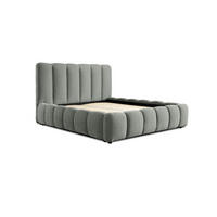 POLSTERBETT Doppelbett Heda In Stoff Boston - Grau, Holzwerkstoff/Textil (140/200cm) - Fun Möbel