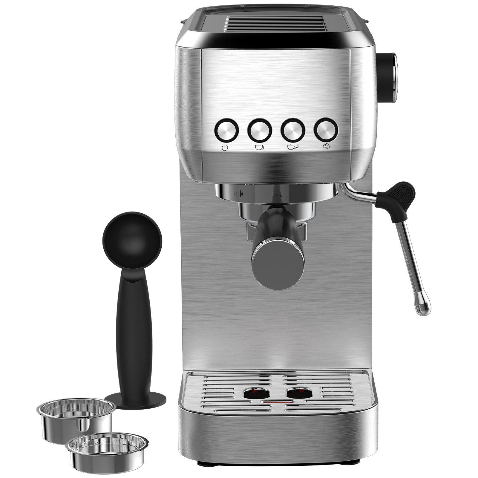 Aimax Espressomaschine Silber 15x31x31 cm
