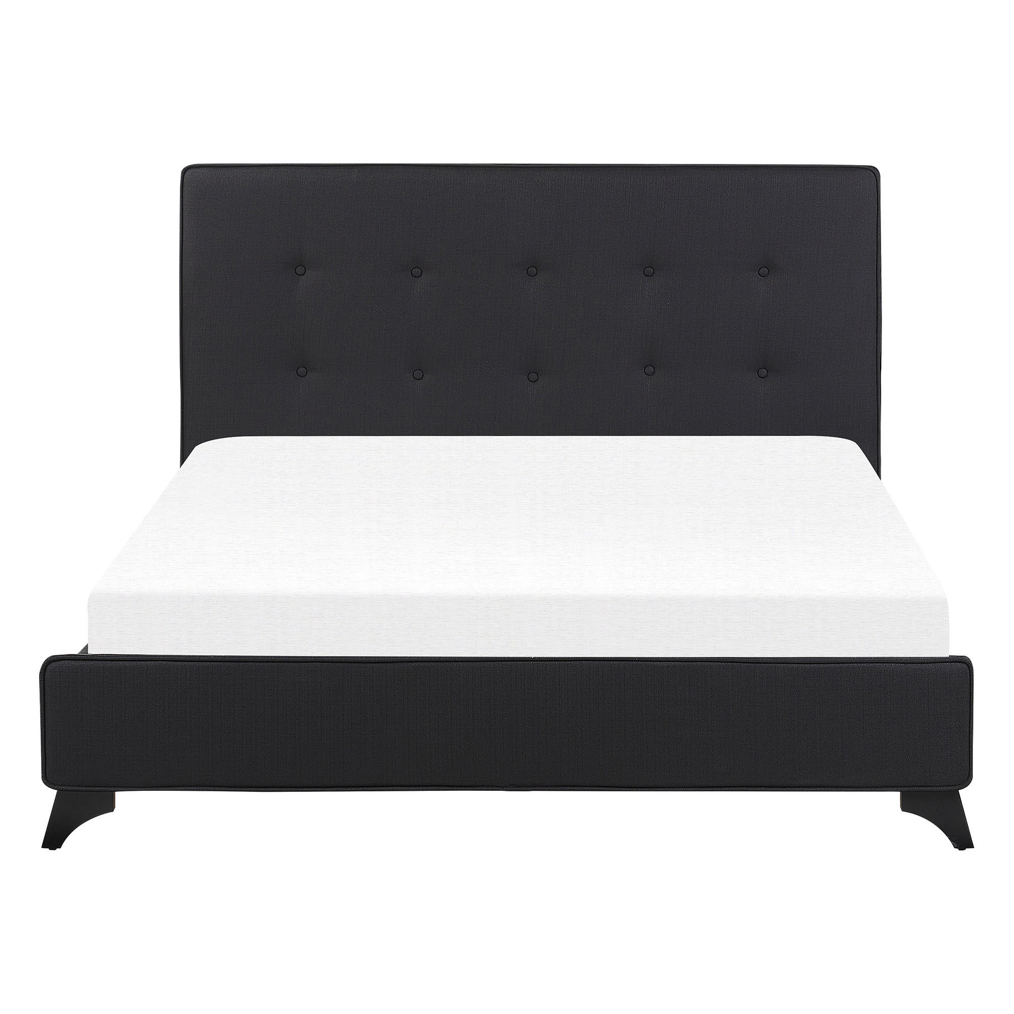 POLSTERBETT 140/200cm Schwarz Ambassador - Schwarz, Textil (140/200cm) - Beliani