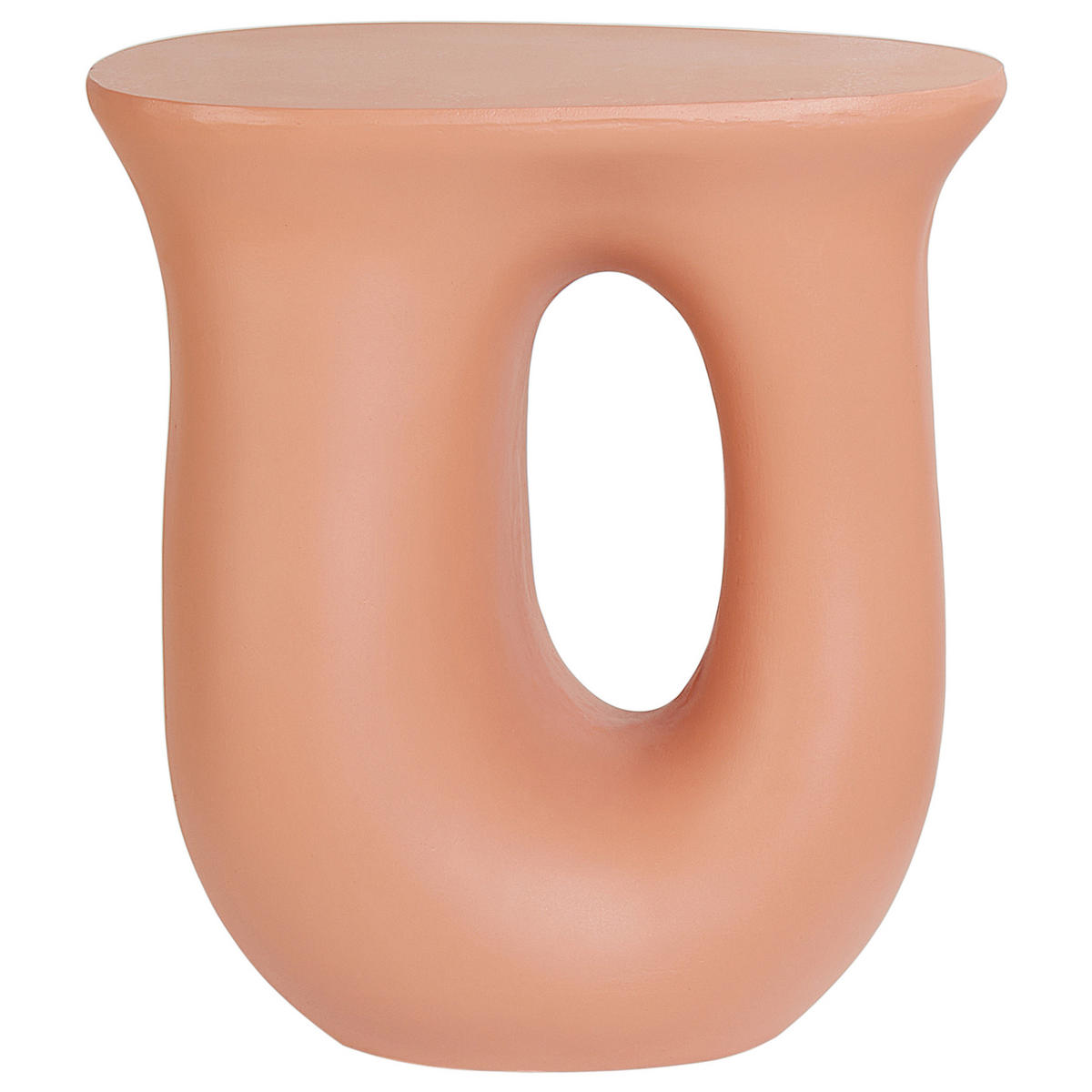 BEISTELLTISCH Beton orange 28/42 cm Idro - Orange, Stein (42/28/46cm) - Beliani