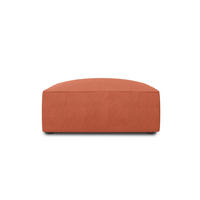 POUF Ruby aus strukturiertem Stoff koralle - Koralle, Textil (93/40/93cm) - Micadoni
