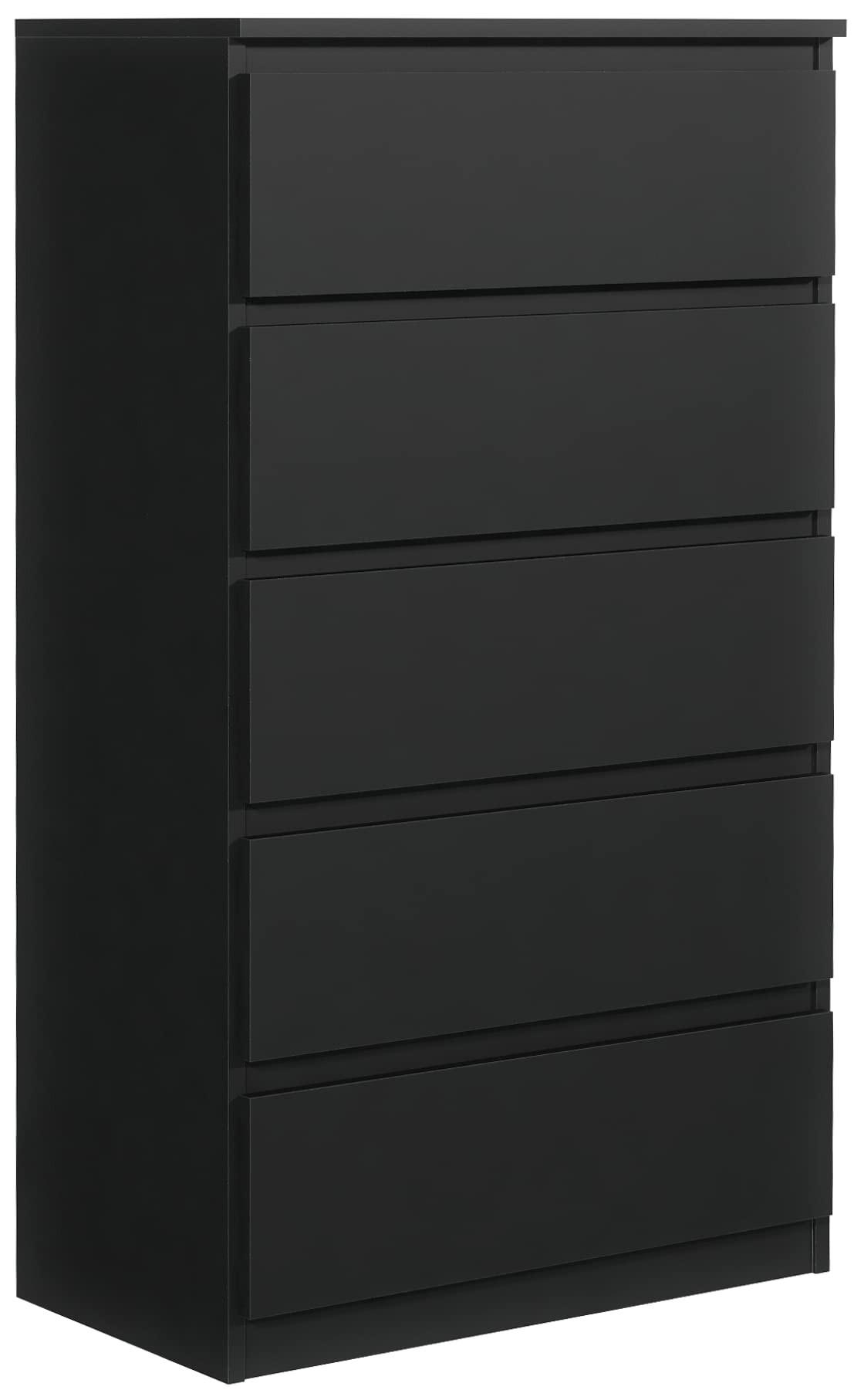 Mobelsta Kommode Schwarz 70x124.5x39 cm