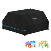 ABDECKHAUBE Kinder Picknicktisch 100/90/57 cm Schwarz - Schwarz, Kunststoff (1/1/1cm)