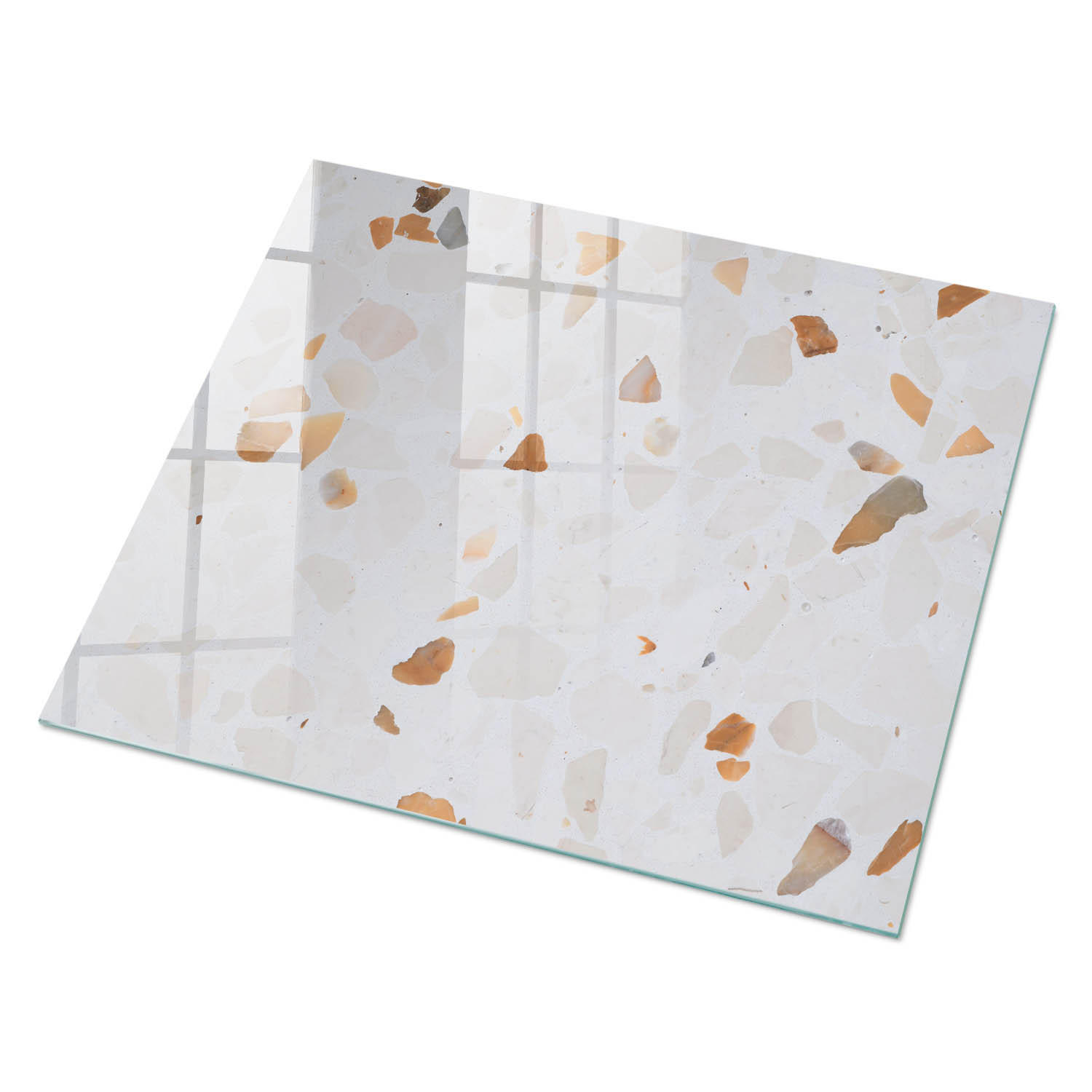 GLASPLATTE 80x60 cm – Steinmosaik - Blau, Glas (0.4/80/60cm) - ArtPrintCave