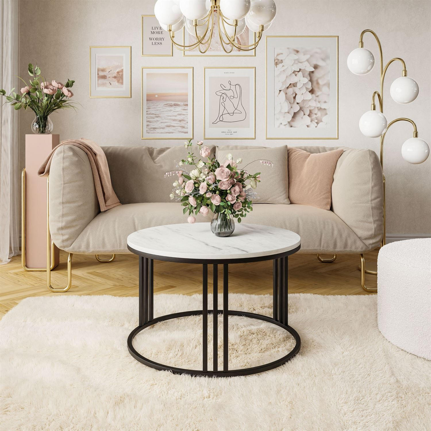 COUCHTISCH LORI LEVANTO - Schwarz, Holzwerkstoff (70/70/48cm) - Lookway