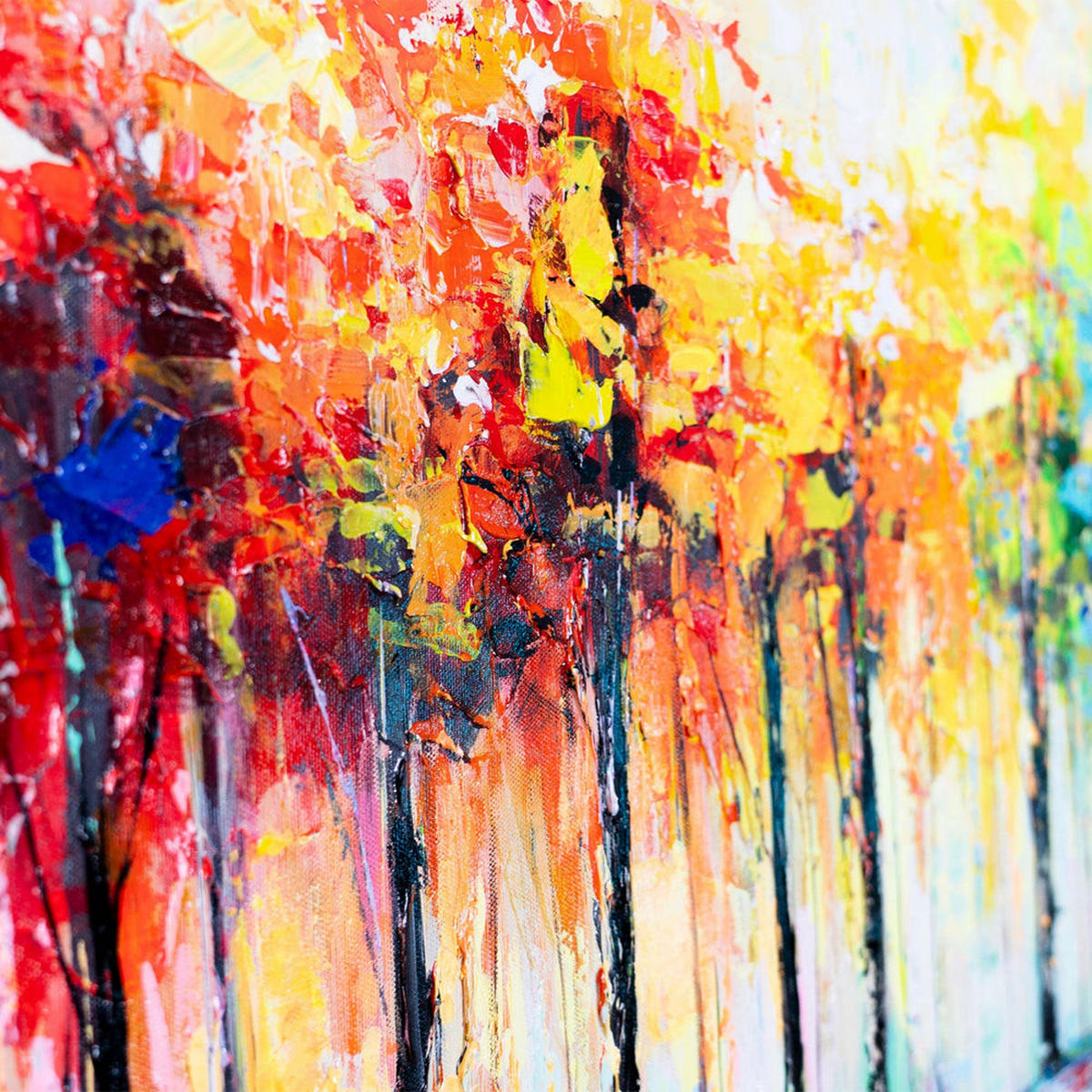 GEMÄLDE Farben der Natur auf Keilrahmen 115x50 cm - Multicolor, Holz (115/50cm) - YS-art gallery