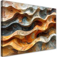 LEINWANDBILD 3D und geometrisch 60x40cm - Multicolor, Textil (60/40cm) - Feeby