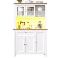 BUFFETSCHRANK Weiß 104/40/180 cm - Weiß, Holz (104/180/40cm) - PANGIVO