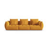 SOFA modular Bloom aus Samt gelb 4 Sitzplätze - Gelb, Textil (332/95/106cm) - Micadoni