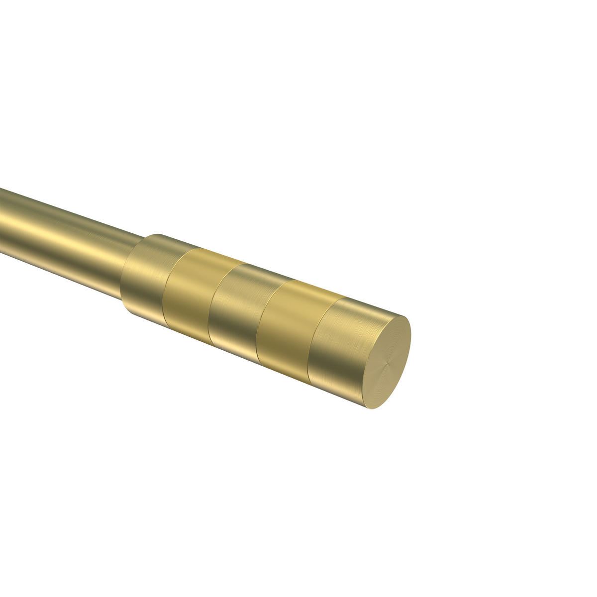 ENDSTÜCKE FÜR GARDINENSTANGEN 20 mm Ø, Mavell Messing-Optik/Satin-Gold, Packung 2 Stück - Messingfarben/Goldfarben, Metall (8.2/2.6/2.6cm) - INTERDECO