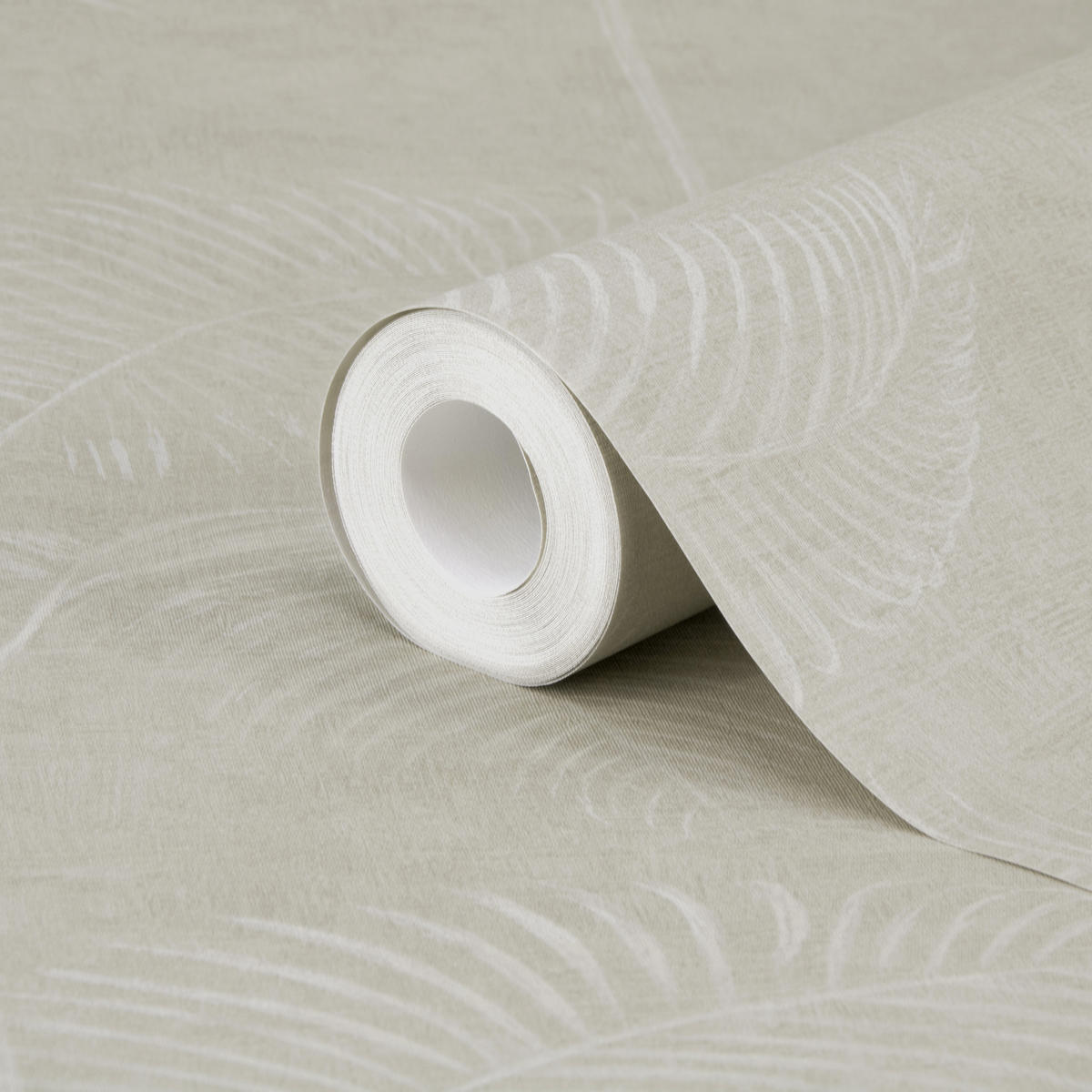 VLIESTAPETE Palme deluxe - Beige, Papier/Kunststoff (53/1000cm) - LOOKS by W.Joop