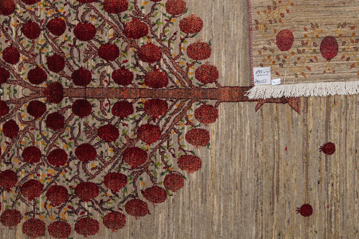 GABBEH-TEPPICH handgeknüpft Rizbaf Braun 250/163 cm Schurwolle - Braun, Textil (163/250cm) - Looma